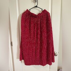 Red & white polka dot skirt